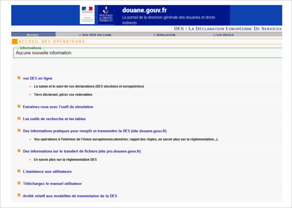 la déclaration européenne de services